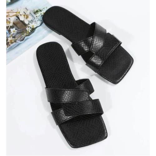 Realwon Female Skin Slippers - Black