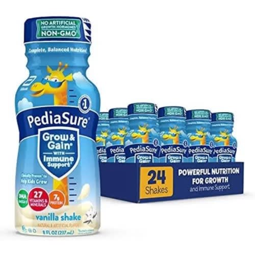 Grow & Gain - Nutrition Shake For Kids - Vanilla - 8 oz - 24pcs
