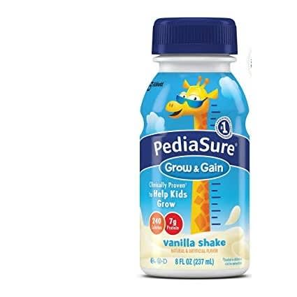 Grow & Gain Vanilla Nutrition Shake For Kids - 8 Fl Oz X 6 Bottles