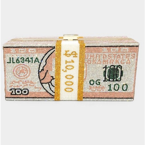 Dollar Scripted Clutch Purse