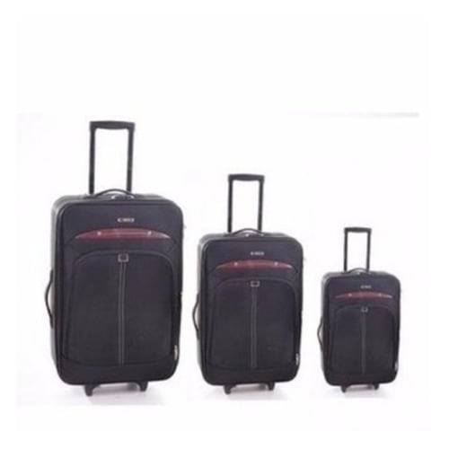 Swiss By 3 Sets Dynamic Luggage Boxes - Black