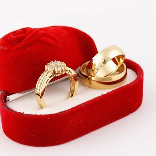 Dx Rommanel Wedding Ring Sets - 3pieces