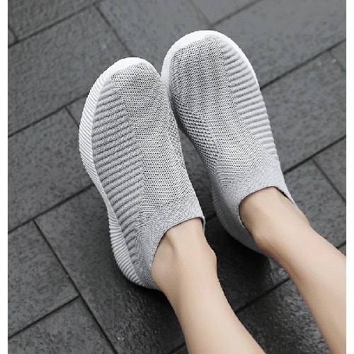 Breathable Female Sneakers - Grey