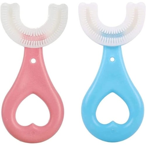 U-shaped Manual Training Toothbrush For Kids - 2pcs