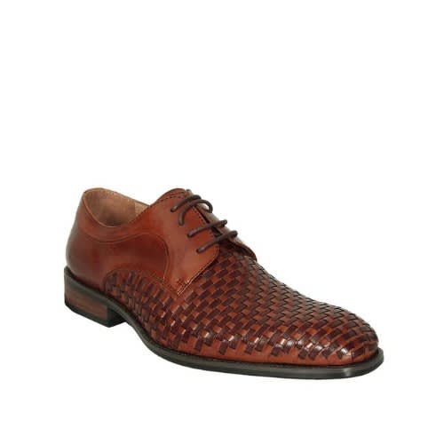 Men’s Smartly Matted Patterned Lace Up Shoe - Brown - Msh-4715