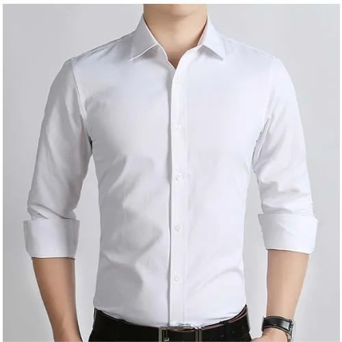 Men's Formal Long Sleeve Shirt - White