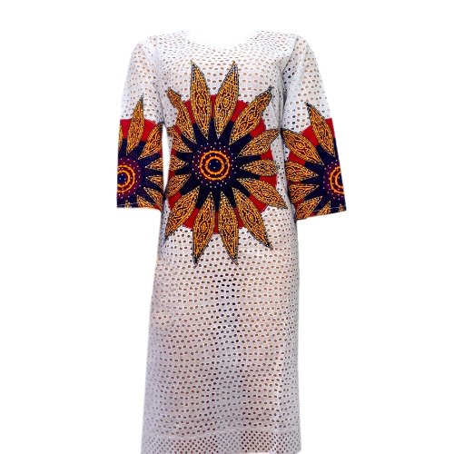 Lace With Ankara Dress