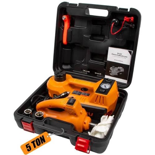 Hydraulic Car Jack Lift With Electric Impact Wrench - 12v