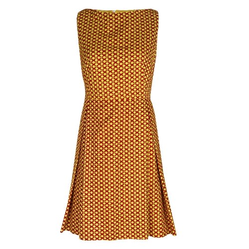 Ankara Sleeveless Ladies Gown- lg-4574 - Yellow