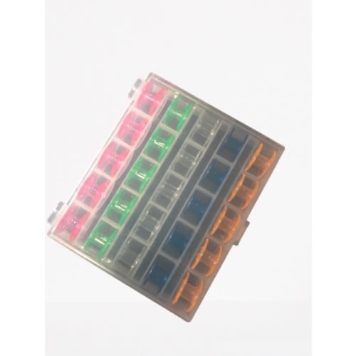 Plastic Bobbin Box With 25 Compartments And Bobbins