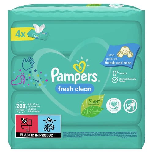 Fresh Clean Baby Wipes - 4X52 Per Pack - 208piece