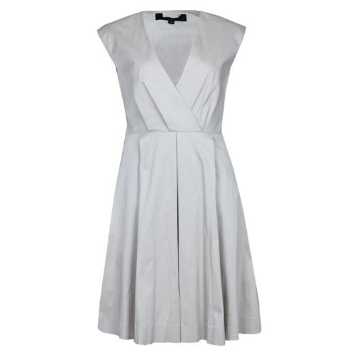 Pleated Sleeveless Dress With Belt Carton - Lg-5013