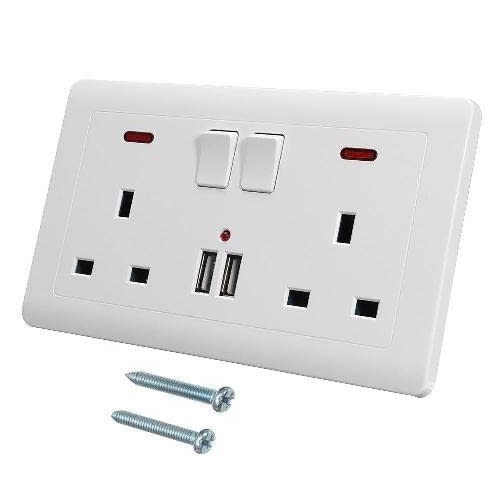2in1 Wall Socket Power Adaptor With Usb