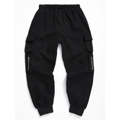 Basic Combat Cargo Trousers - Black