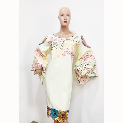 Hauwa Embroidered Dress - Multicolour