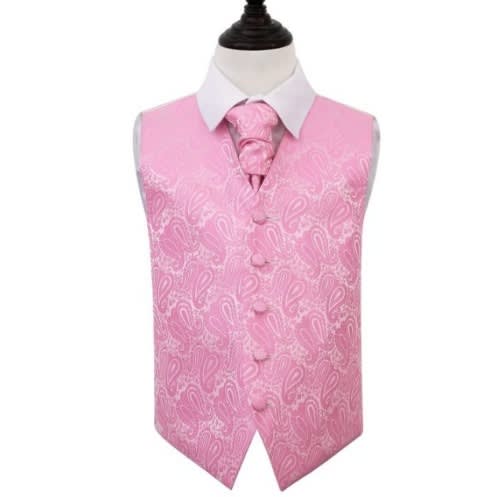 Men's Floral Waistcoat  - Pink