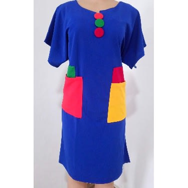 Shift Dress-Blue