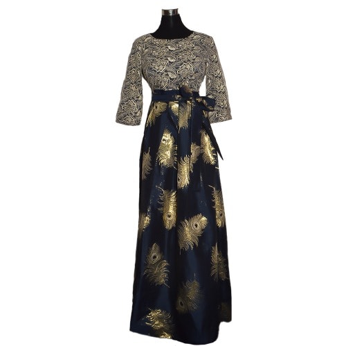 Ladies Lace Shimmery Dress With Belt