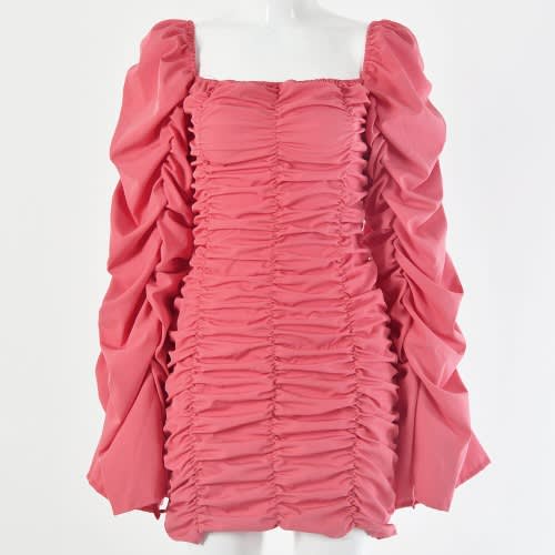 Fancy Ruffled Dress- Pink