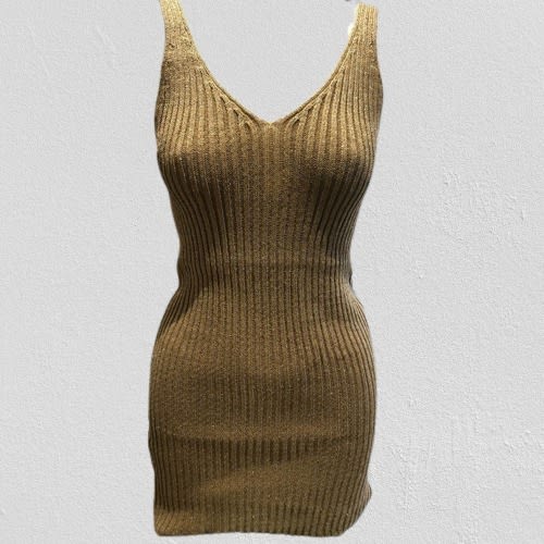 Fleck Dress/tunic- gold