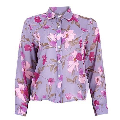 Floral Print Chiffon Blouse
