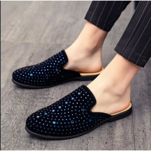 Men's Non Slippery Half Shoes- Trending Backless Loafers