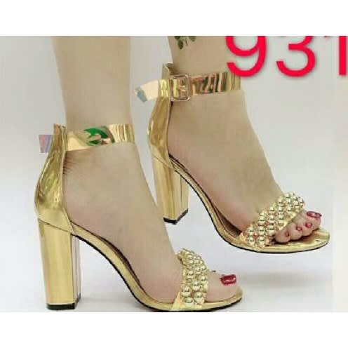 Heeled Sandals - Gold