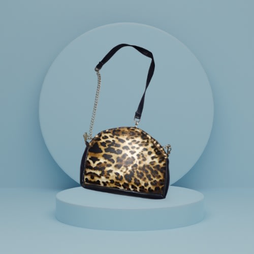 Tiger Skin Leather Side Bag
