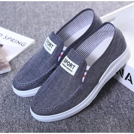 Casual Slip-On Shoes - Grey