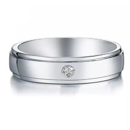 Fab Accessories Round Cut Men's Wedding Band