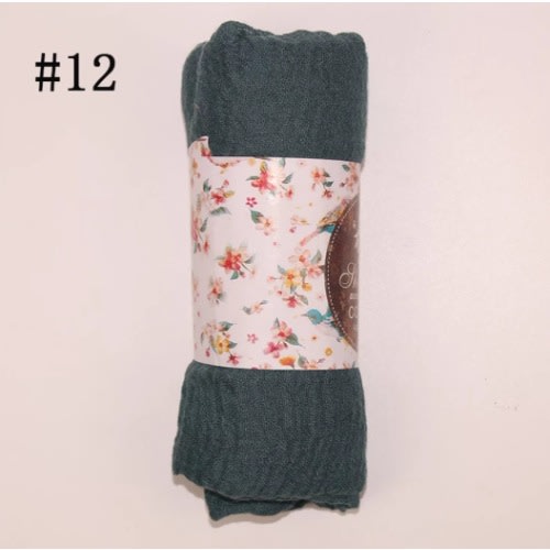 Plain Cotton Handmade Scarf - Fern Green