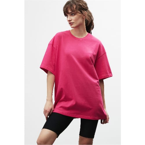 Oversized Women's Plain Pink Tshirt