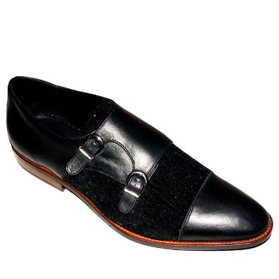 Double Monk Strap Leather Shoe