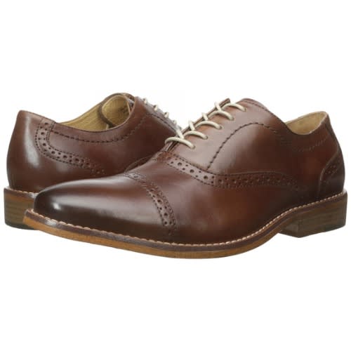 Men's Carnell Cap Toe Oxford British Tan Leather Men Shoes Oxfords