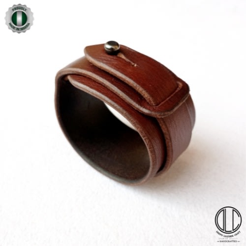 Gladiator Leather Bracelet - Brown - Handcrafted