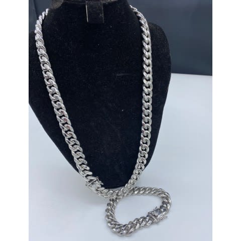 2-in-1 Men’s Necklace And Link Bracelet