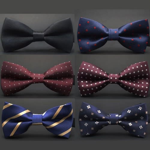 Bow Tie With Pocket Filler - 6Pcs - Multicolor