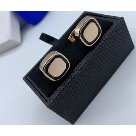 Men's Stainless Steel Cuff Links - Rose Gold