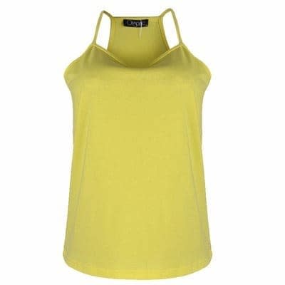 Organic Thin Strap Camisole - Yellow