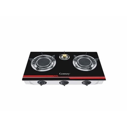 Tempered Glass Table Top Gas Cooker - Cgs 301-b - 3 Burner
