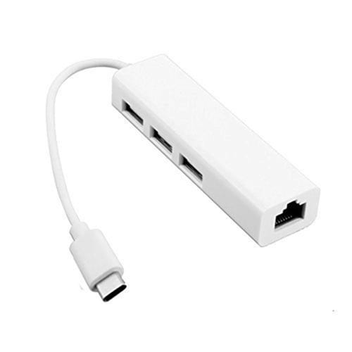 Usb-c To 3-port Usb 2.0 Hub + Rj45 Adapter
