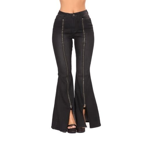 Side Zipper Super Flared   Jean