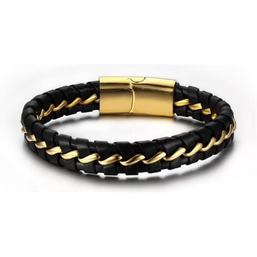 Dope Braided Men's Leather Bracelets - Black