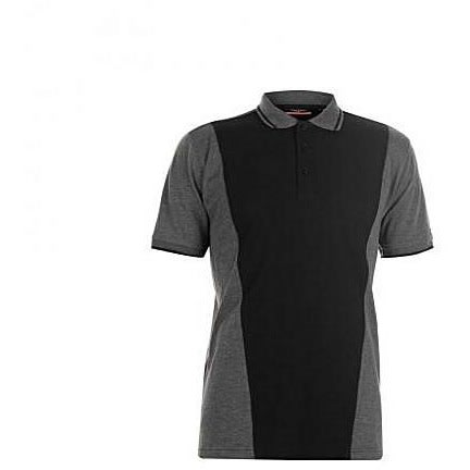 Vertical Panel Polo - Black