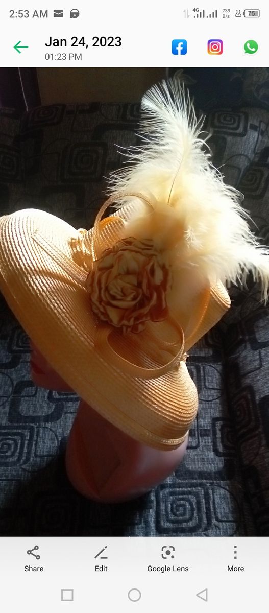 Woman  - Church  Gold Hat