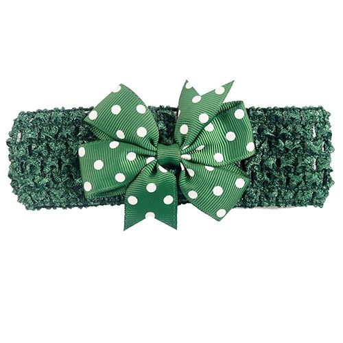 Baby Toddler Girls' Sweet Flower Headband Polka-Army Green