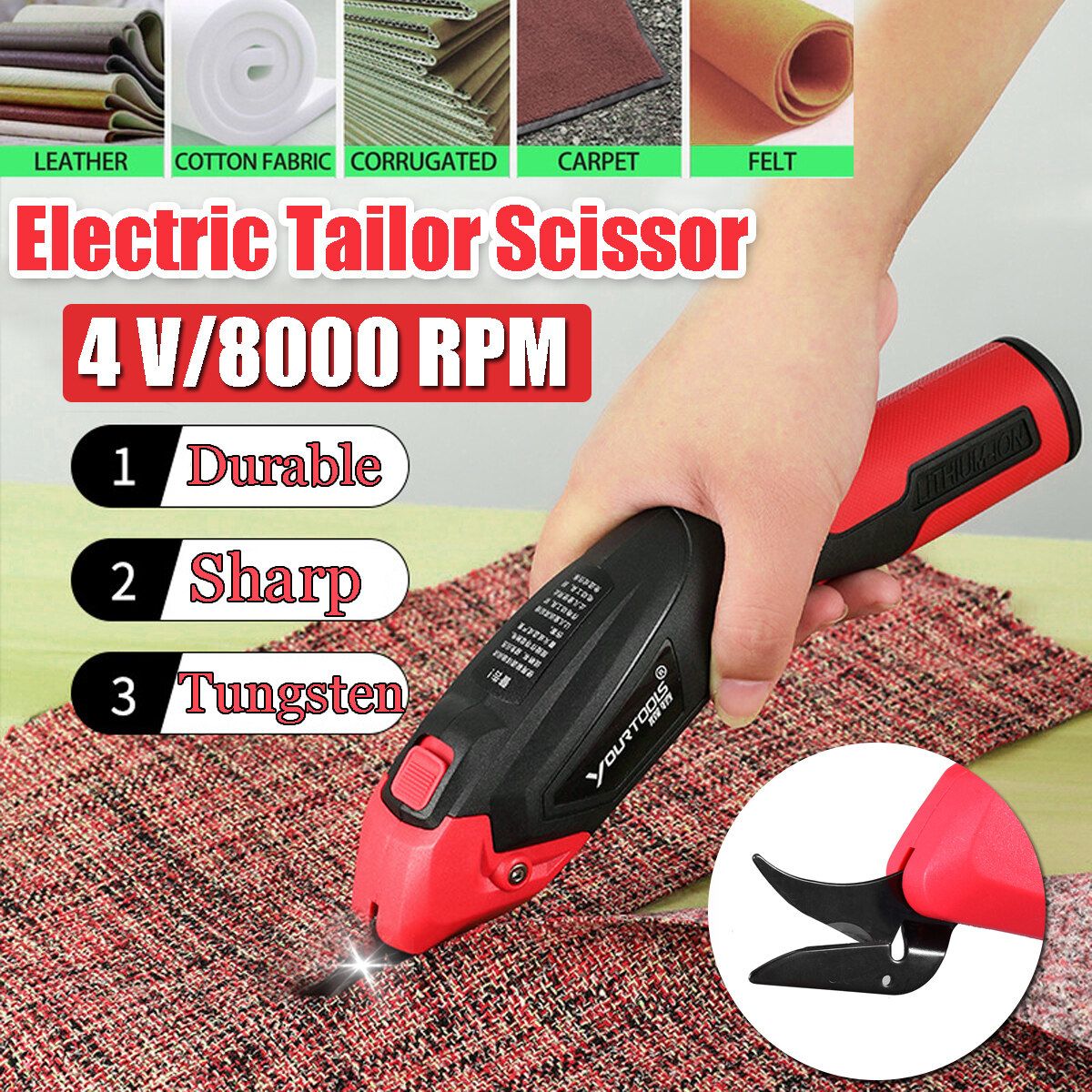 Cordless Electric Pruning Shears Garden Scissor Branch Flower Trimmer US