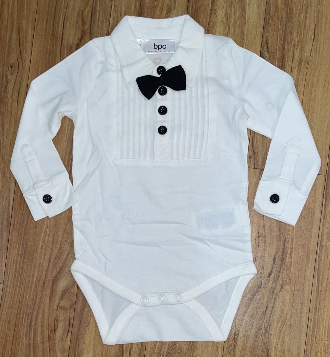 Baby Boy Longsleeve Bodysuit With Bow Tie