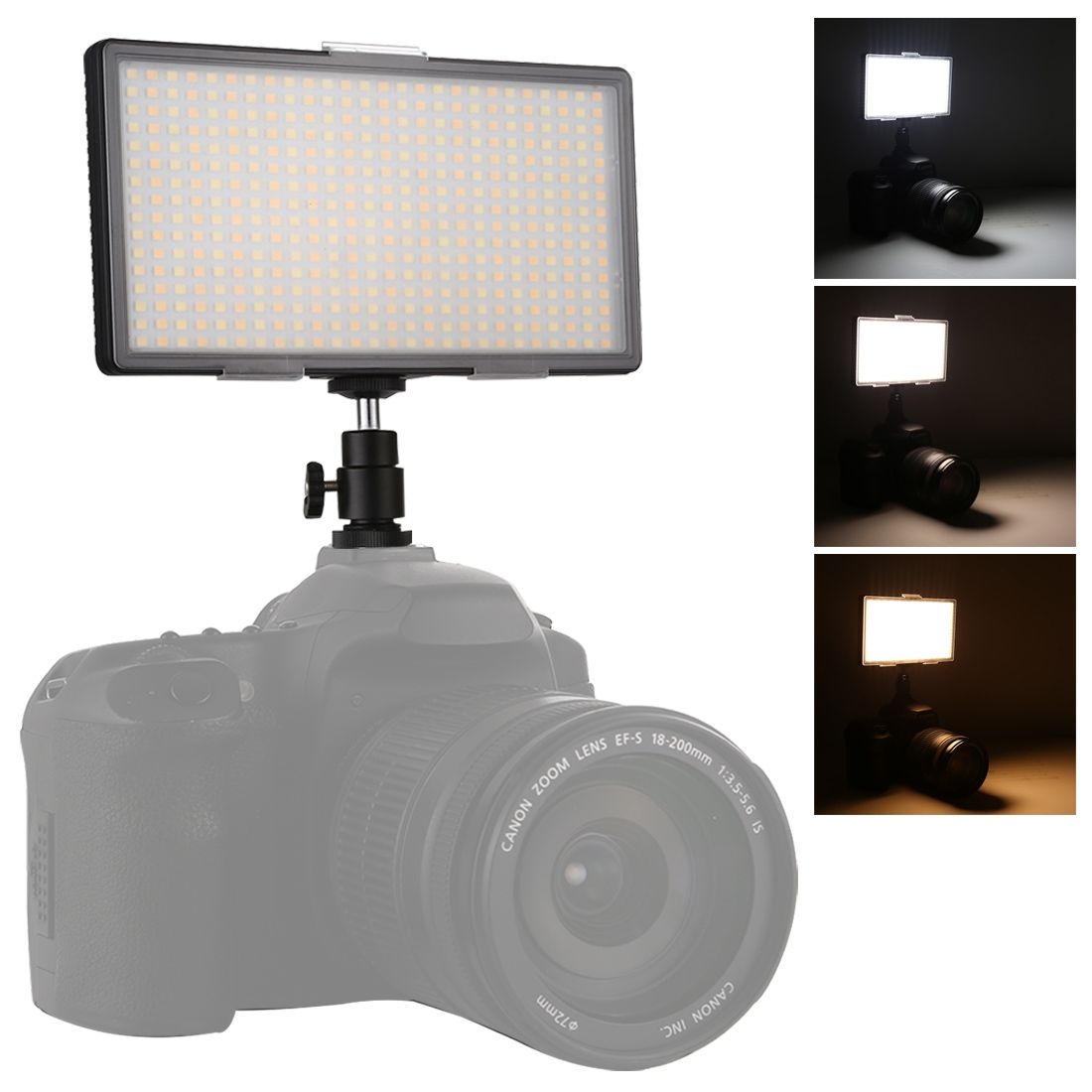 LED01 416 LEDs 3600LM Professional Vlogging Photography Video & Photo Studio Light For Canon / Nikon DSLR Cameras