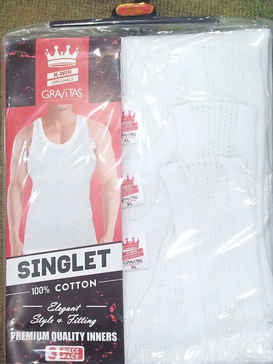 Gravites  White Singlets 3 In1 With Dotted Holes